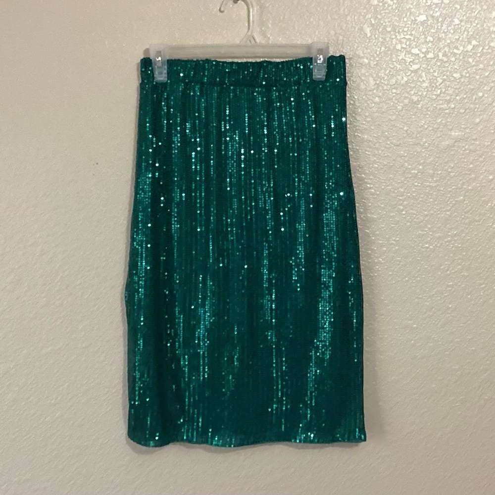 Emerald Green Sequin Skirt